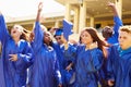 Group Of High School Students Celebrating Graduation