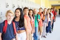 Group Of High School Students Standing In Corridor Royalty Free Stock Photo