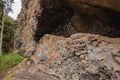 A group of hikers in caves at Mount Kenya National Park, Kenya