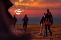 Group of hikers during an excursion