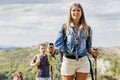 Group of hikers in the mountain Royalty Free Stock Photo