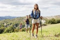 Group of hikers in the mountain Royalty Free Stock Photo