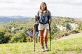 Group of hikers in the mountain Royalty Free Stock Photo