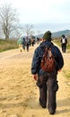 Group of Hikers in the mountains of Cordoba, Spain