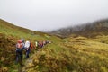 A group of hikers in Snowdonia National Park in Wales