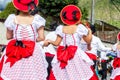 Group Of Hispanic People From Ecuador Is Dancing On The Street