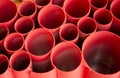 Group hollow red pipe background