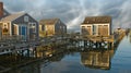 Group of Homes over the Water in Nantucket, U.S.A.