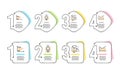 Group, Horizontal chart and Certificate icons set. Infochart sign. Vector Royalty Free Stock Photo