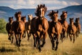 A Group Of Horses Running Through A Field Horse Breeds, Running Dynamics, Herd Behavior, Animal Phys
