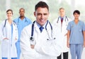 Group of hospital doctors. Royalty Free Stock Photo