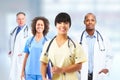 Group of hospital doctors. Royalty Free Stock Photo
