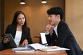 Group of human resources departments working together in office. Royalty Free Stock Photo