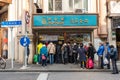 People queue to buy takeaway food, Shanghai China