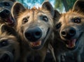 A group of hyenas