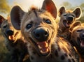 A group of hyenas