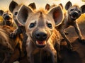 A group of hyenas
