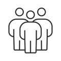 Group icon in line design. group, people, community, teamwork, communication, meeting, unity on white background vector. group Royalty Free Stock Photo