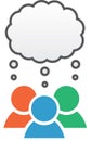 Group Icon Thought Bubble Colors Royalty Free Stock Photo
