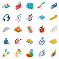 Group icons set, isometric style Royalty Free Stock Photo