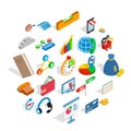 Group icons set, isometric style Royalty Free Stock Photo