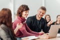 group of independent experts work in the office. Royalty Free Stock Photo