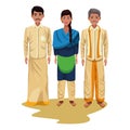 Group of indian people avatar