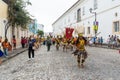 Group of indigenous people in the civic commemoration parade of Bahia independence