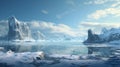 Crisp And Clean Arctic Landscape Wallpaper In Zbrush Style