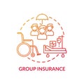 Group insurance concept icon