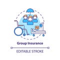 Group insurance concept icon