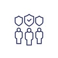 group insurance, coverage line icon