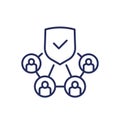 group insurance line icon, vector