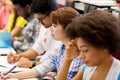 Group of international students on lecture