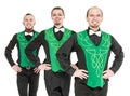 Group of irish dancers isolated Royalty Free Stock Photo