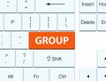 Group orange keyboard button