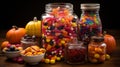 A group of jars of candy Royalty Free Stock Photo