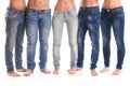 Group of jeans Royalty Free Stock Photo