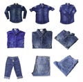 Group of jeans Royalty Free Stock Photo