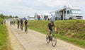 Group of Junior Cyclists - Tour de France 2015 Royalty Free Stock Photo