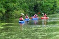 Group kayaking