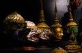 Group of Khon Mask a royal Thai dance