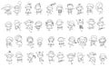 Group of kids,drawing sketch Royalty Free Stock Photo