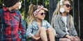 Group of Kids Fashionable Cute Adorable Concept