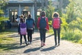 Group of kids going to school, education Royalty Free Stock Photo
