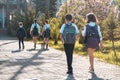 Group of kids going to school, education Royalty Free Stock Photo
