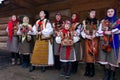 Group of kids singing hutsul carols