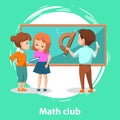 Group of Kids Solving Math Problems Vector Image Royalty Free Stock Photo