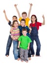 Group of kids with thumbs up sign Royalty Free Stock Photo