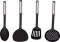 Group of kitchen utensil on white